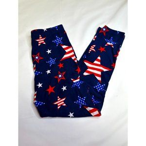 Stars And Stripes American Flag Buttery Soft Boutique Leggings Kids Small